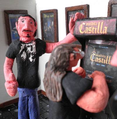 @CarlosBlansa creó un diorama del torneo de Maldita Castilla en RetroMadrid